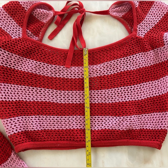 H&M Red and Pink Crochet Top - Picture 7 of 7